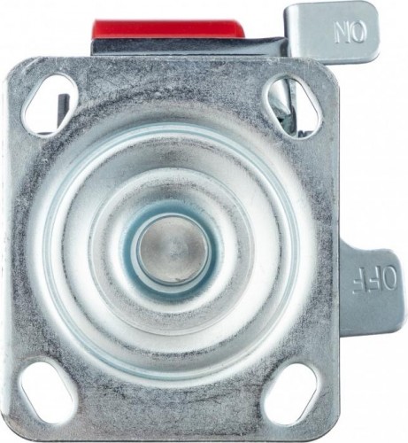 Колесо промышленное СТЕЛЛА-ТЕХНИК N29100CPUB1 100мм, чугун/полиуретан, поворотное с тормозом, иг - изображение 4