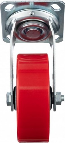 Колесо промышленное СТЕЛЛА-ТЕХНИК N29125CPU 125мм, чугун/полиуретан, поворотное, игольчатый, 2 - изображение 4