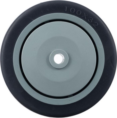 Колесо промышленное СТЕЛЛА-ТЕХНИК N48100TPRSW под ось, 100мм, 100кг, термопласт. серая резина, п - изображение 2