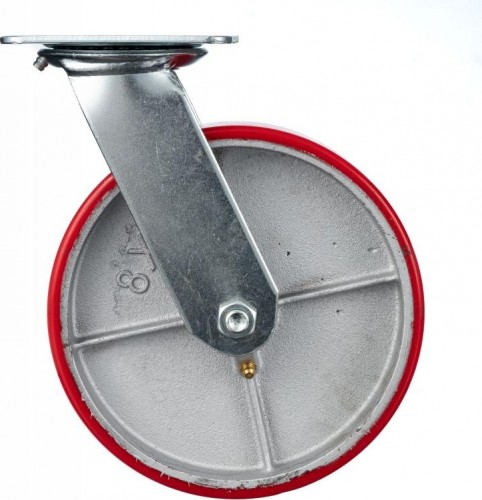 Колесо промышленное СТЕЛЛА-ТЕХНИК N29200CPU 200мм, чугун/полиуретан, поворотное, игольчатый, 3 - изображение 2