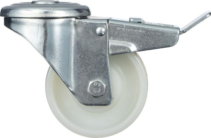 Колесо промышленное СТЕЛЛА-ТЕХНИК N45100PNYDB 100мм, полиамид поворотное с отверстием 12мм и тор - изображение 2