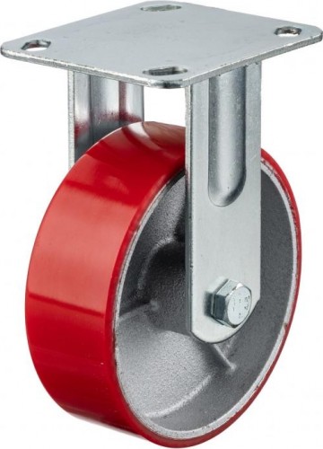 Колесо промышленное СТЕЛЛА-ТЕХНИК N29150CPUF 150мм, чугун/полиуретан, неповоротное, игольчатый,