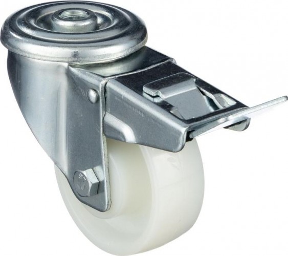 Колесо промышленное СТЕЛЛА-ТЕХНИК N45100PNYDB 100мм, полиамид поворотное с отверстием 12мм и тор