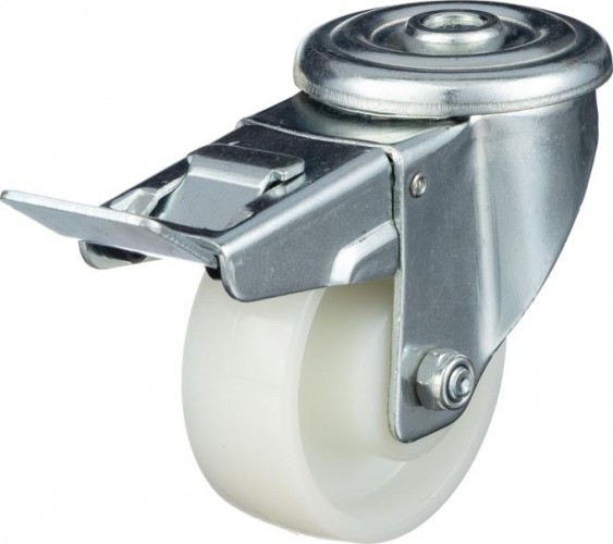 Колесо промышленное СТЕЛЛА-ТЕХНИК N45100PNYDB 100мм, полиамид поворотное с отверстием 12мм и тор - изображение 5