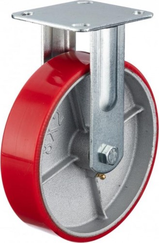 Колесо промышленное СТЕЛЛА-ТЕХНИК N29200CPUF 200мм, чугун/полиуретан, неповоротное, игольчатый,