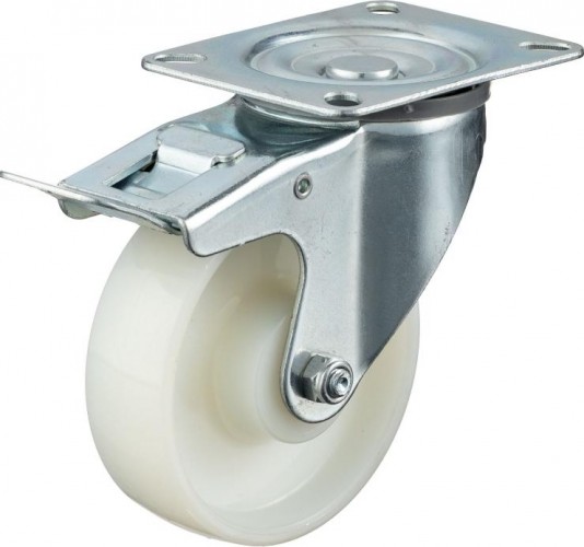 Колесо промышленное СТЕЛЛА-ТЕХНИК N48100PNYB поворотное с тормозом, 100мм, полиамид, 250кг - изображение 5