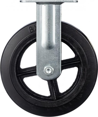 Колесо промышленное СТЕЛЛА-ТЕХНИК N29200F 200мм, чугун/рез, неповоротное, игольчатый подшипн - изображение 2