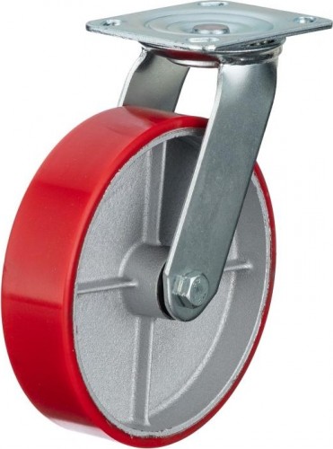 Колесо промышленное СТЕЛЛА-ТЕХНИК N29200CPU 200мм, чугун/полиуретан, поворотное, игольчатый, 3