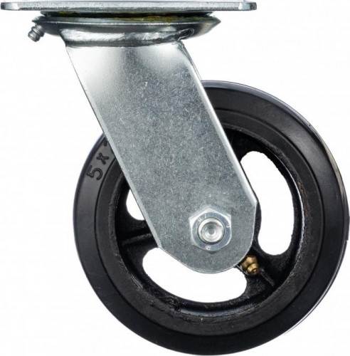 Колесо промышленное СТЕЛЛА-ТЕХНИК N29125 125мм, чугун/рез, поворотное, игольчатый подшипн. - изображение 2