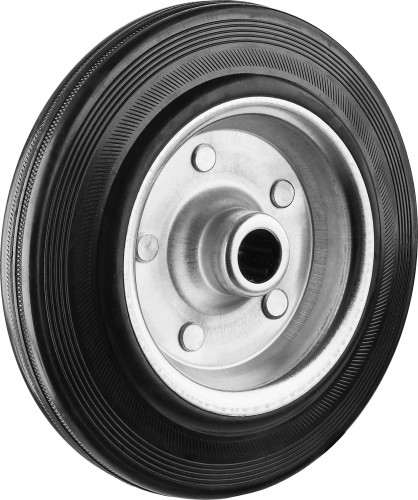 Колесо промышленное ЗУБР d=200 мм, г/п 185 кг (резина, игольчатый подшипник) 30936-200