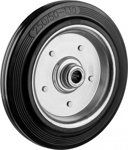 Колесо промышленное ЗУБР d=250 мм, г/п 210 кг (резина, игольчатый подшипник) 30936-250