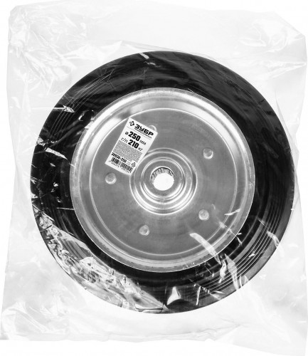 Колесо промышленное ЗУБР d=250 мм, г/п 210 кг (резина, игольчатый подшипник) 30936-250 - изображение 2