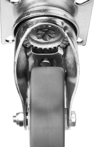 Колесо промышленное ЗУБР d=75 мм, г/п 60 кг поворотное с тормозом (термопластич. резина/полипропилен) 30946-75-B - изображение 4