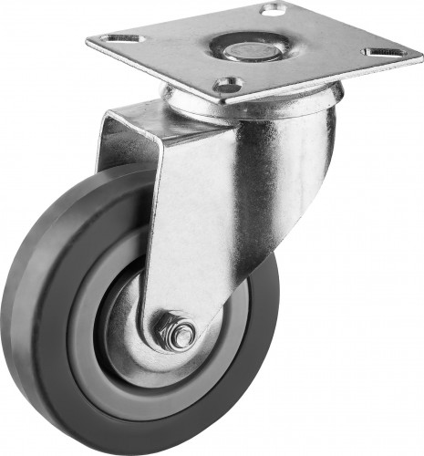 Колесо промышленное ЗУБР d=75 мм, г/п 50 кг поворотное (резина/полипропилен) 30956-75-S