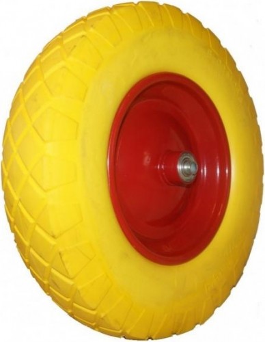 Колесо с симметричной ступицей MFK-TORG PU1030 вспененный полиуретан 380 мм ось 20 мм PU1030(20)RU
