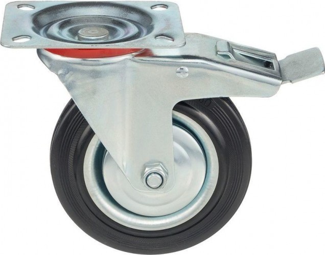 Колесо СТЕЛЛА-ТЕХНИК 4003-160 d=160 мм, г/п=145 кг, поворотное с тормозом 6973720469669 - изображение 2