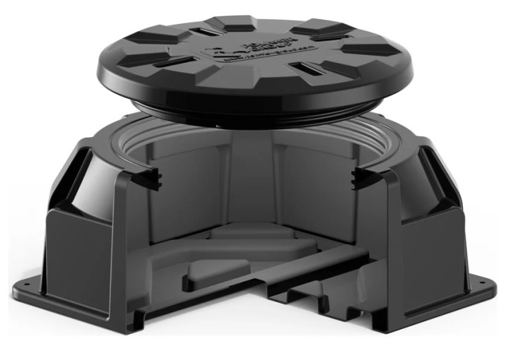 Колодец POLIMER GROUP КОД-2 H500 RUWEL с крышкой D780 мм черный SK08010201 - изображение 2