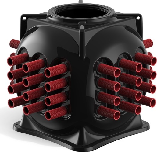 Колодец POLIMER GROUP КС-5М RUWEL с горловиной D 780 мм, c крышкой D 560 мм, черный SK05060202.001 - изображение 2