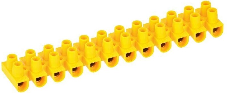 Колодка клеммная IEK ЗВИ-15 н/г 4.0-10кв.мм 12 пар желт.  UZV7-015-06