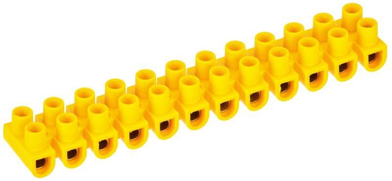 Колодка клеммная IEK ЗВИ-20 н/г 4-10кв.мм 12 пар желт.  UZV7-020-06