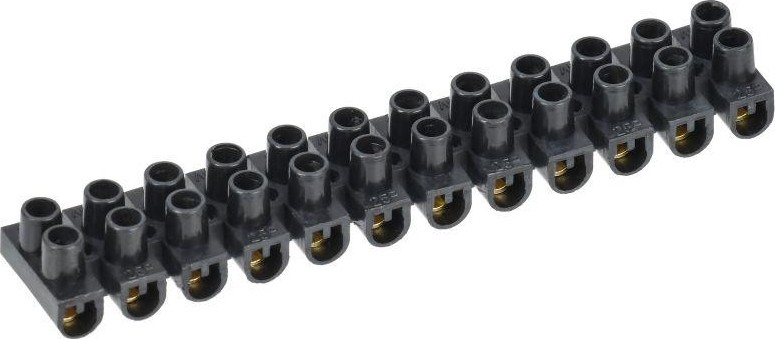 Колодка клеммная IEK ЗВИ-3 н/г 1.0-2.5кв.мм 12 пар черн.  UZV5-003-04