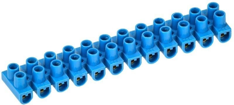 Колодка клеммная IEK ЗВИ-3 н/г 1.0-2.5кв.мм 12 пар син.  UZV6-003-04