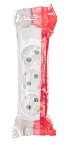 Колодка REXANT 13-4400 PREMIUM 3 гнезда, с/з, белый - изображение 5