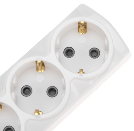 Колодка REXANT 13-4400 PREMIUM 3 гнезда, с/з, белый - изображение 3