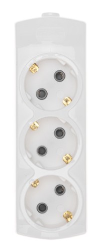 Колодка REXANT 13-4400 PREMIUM 3 гнезда, с/з, белый - изображение 2