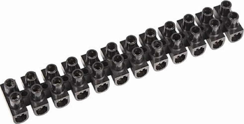 Колодка REXANT KВ-4 клеммная винтовая (1,5-4 мм²), черная, 1 шт. 07-5004-2-01