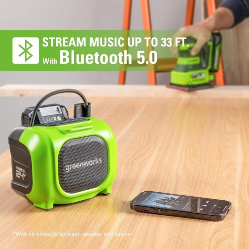 Колонка портативная GREENWORKS 3 503 107 24v/220v, без АКБ и ЗУ 3503107 - изображение 3