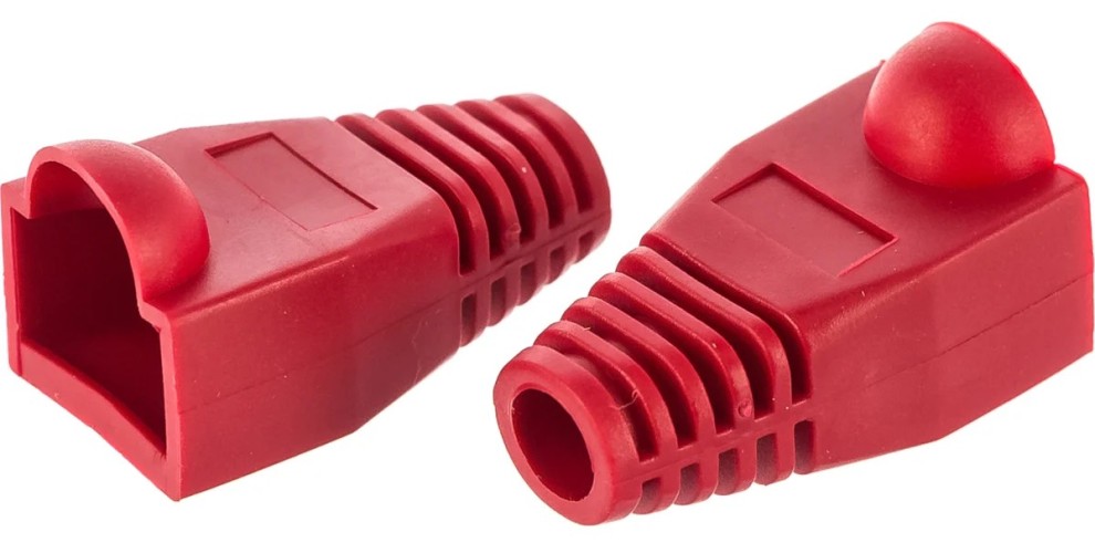Колпачок изолирующий REXANT 05-1205 ( уп 100 шт ) для разъемов RJ-45, красный 05-1205