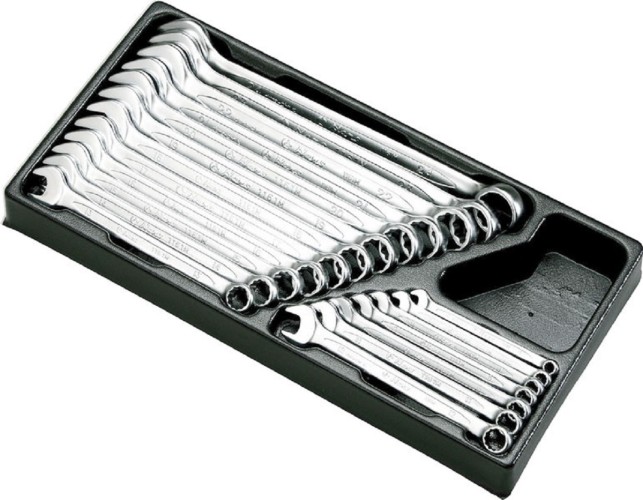 Комбинированные ключи HANS TT-29 ложемент 19 предметов - изображение 2