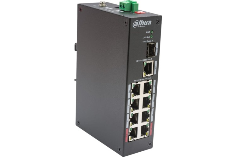 Коммутатор DAHUA DH-PFS3110-8ET-96-V2 8-портовый неуправляемый с PоE