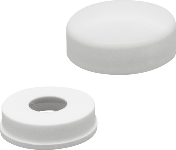 Комплект декоративных ЕВРОПАРТНЕР колпачок + втулка на универсальный шуруп D 3,5-4,0 мм (500 шт) белый 90408