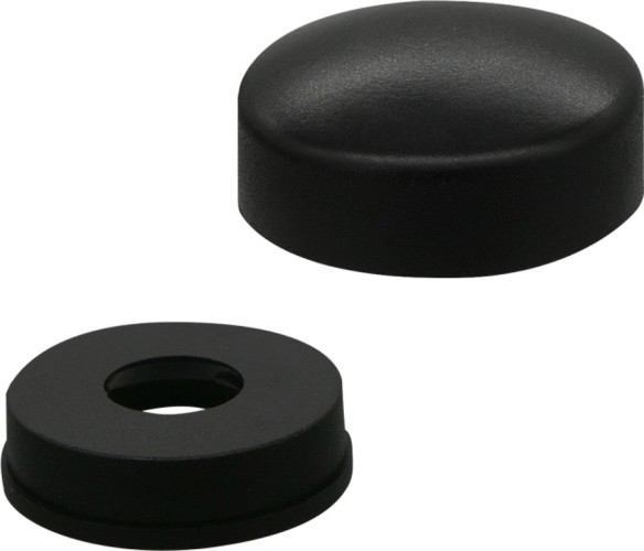 Комплект декоративный ЕВРОПАРТНЕР колпачок + втулка на универсальный шуруп D 3,5-4,0 мм (500 шт) черны 90409