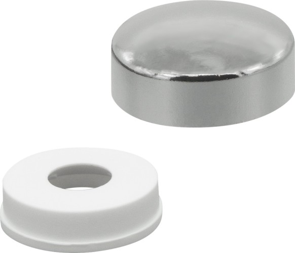 Комплект декоративный ЕВРОПАРТНЕР колпачок + втулка на универсальный шуруп D 3,5-4,0 мм (500 шт) хром 90410