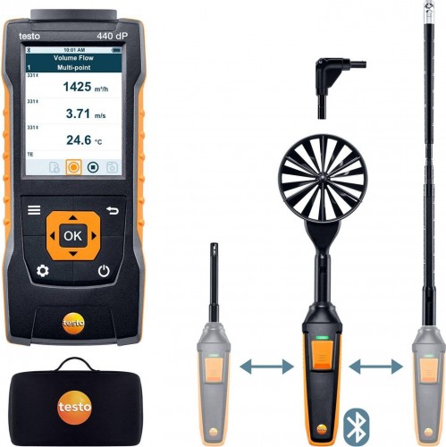 Комплект для вентиляции № 2 с Bluetooth Testo 440 delta P (0563 4410) 0563 4410