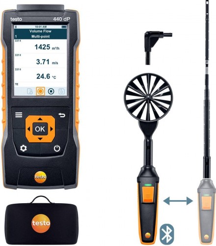 Комплект для вентиляции № 3 с Bluetooth Testo 440 delta P (0563 4409) 0563 4409