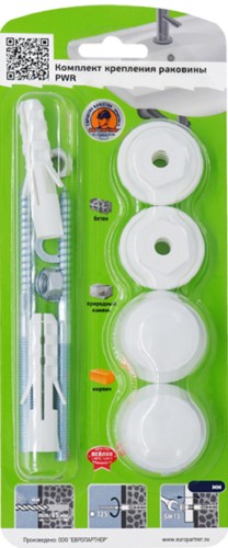 Комплект крепления ЕВРОПАРТНЕР PWR 8х 80 для раковины (100 шт.) 76062470 - изображение 2