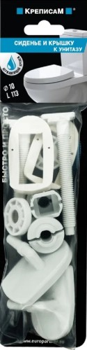 Комплект крепления ЕВРОПАРТНЕР №3 (d10*L113) для сиденья и крышки унитаза (1 компл.) KM 0069 8 - изображение 2