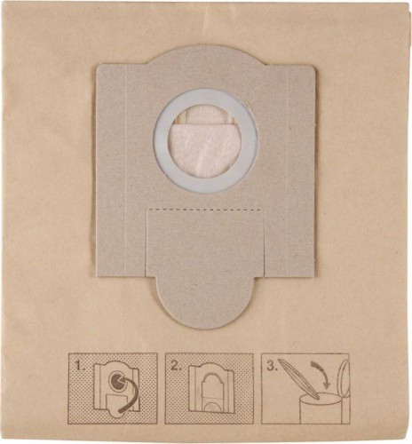 Комплект мешков бумажных FUBAG для пылесоса WDE 3600_M-класса_5 шт. в упаковке_аналог 423000 750447 - изображение 2