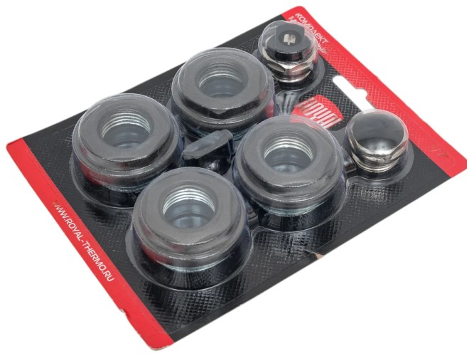 Комплект монтажный ROYAL THERMO RT1/2B 1”х 1/2" черный НС-1614222 НС-1614222