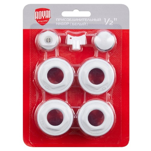 Комплект монтажный ROYAL THERMO RT1/2W 1"х1/2" белый НС-1490685 НС-1490685 - изображение 2