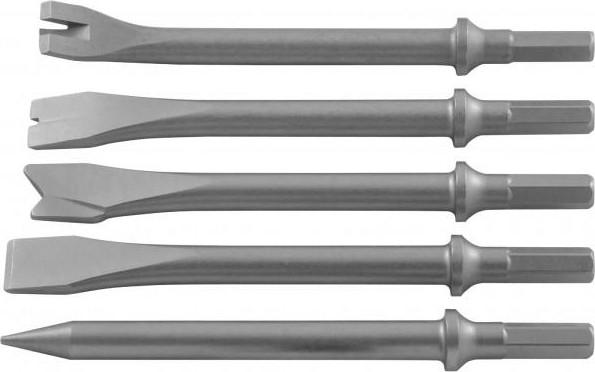 Комплект насадок длинных JONNESWAY JAZ-3945H для пневматического молотка (JAH-6832/6833/H), 5  047515