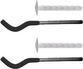 Комплект плоских кронштейнов с дюбелями  ROYAL THERMO 7,2х170мм RT06-01 черный НС-1066204