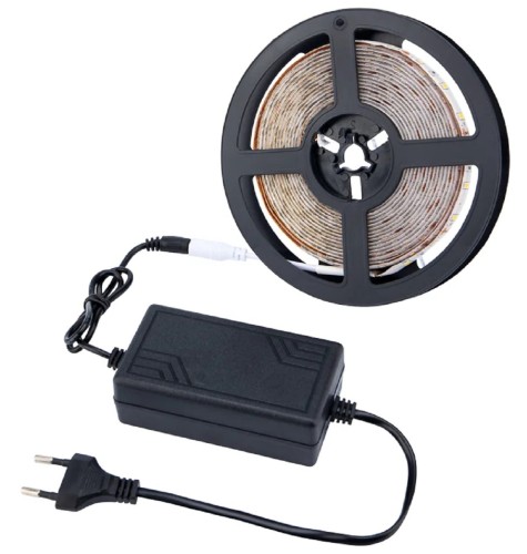 Комплект светодиодной ленты LAMPER  142-909 5м с блоком питания IP65, теплое белое свечение 30 - изображение 2