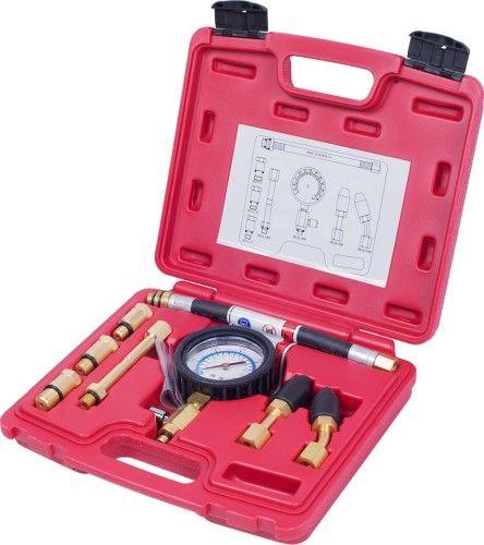 Компрессометр бензиновый МАСТАК 120-10821C 0-21 атм., кейс, 8 предметов