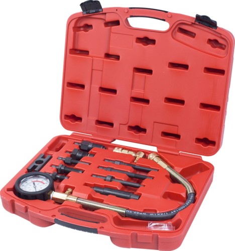 Компрессометр дизельный МАСТАК 120-11070C 0-70 атм., комплект адаптеров