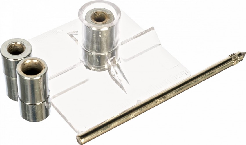 Кондуктор для сверления ПРАКТИКА для сверл 6, 8, 10 мм, под прямым углом под шканты для дерева 775-334 - изображение 2